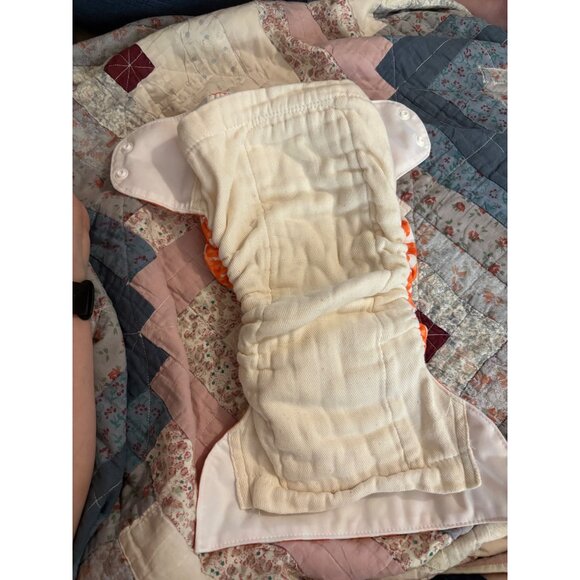 Simplex Organic Reusable Cloth Diaper Tennessee T Print Adjustable Snap Closure - Picture 4 of 5